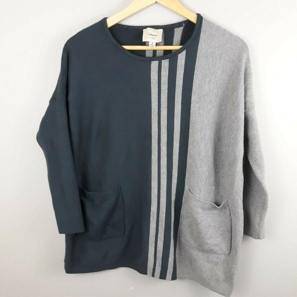 I. Madeline Sweater Small Pullover Pockets Old Money Quiet Luxury Capsule